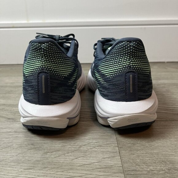 Mizuno Wave Rider 28 - Women’s Size 6.5 - Blue/Green/White - Picture 4 of 9